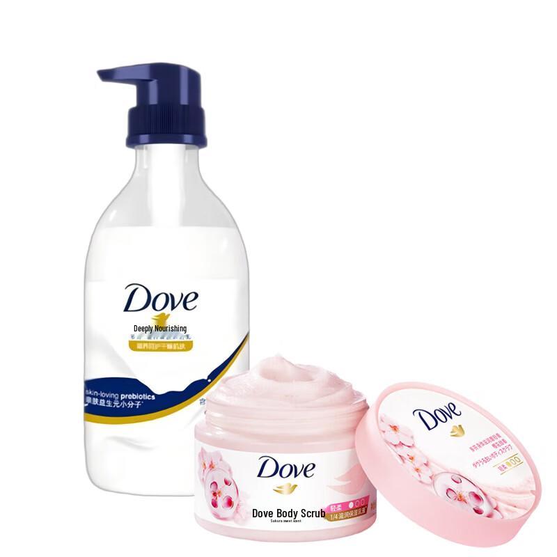 

Dove Nourishing Shower Milk & Body Scrub Set