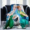 1pc. Elsa & Anna Frozen Fever Snowflakes Blanket, Home Office Outdoor Gift for Kids and Adults
