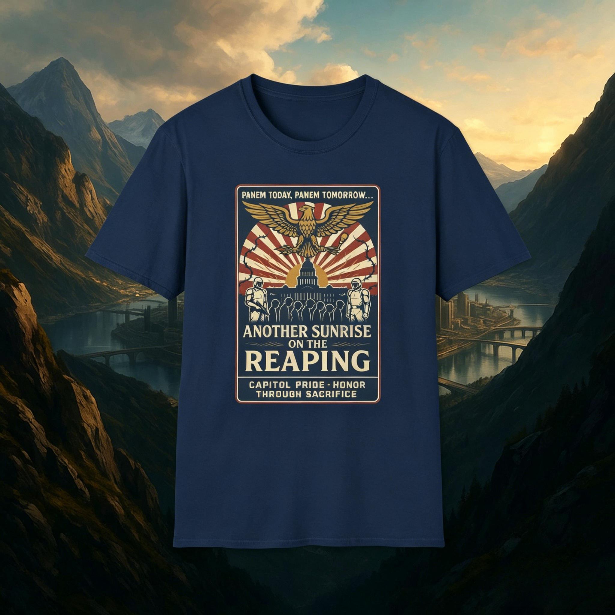 

Hunger Games Sunrise on The Reaping Tshirt Panem Capitol Propaganda Graphic Tee Unisex WOMEN Casual Tops 4XL