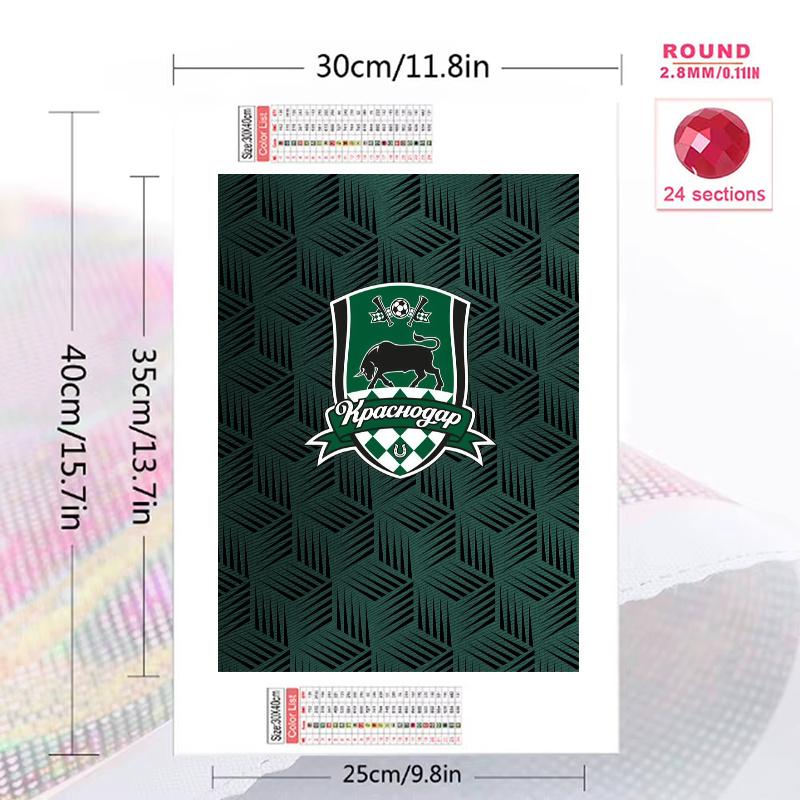 FC Krasnodar Glory.112 100% Round Full Drill 5D DIY Diamond Painting Embroidery Cross Stitch Rhinestone Décor