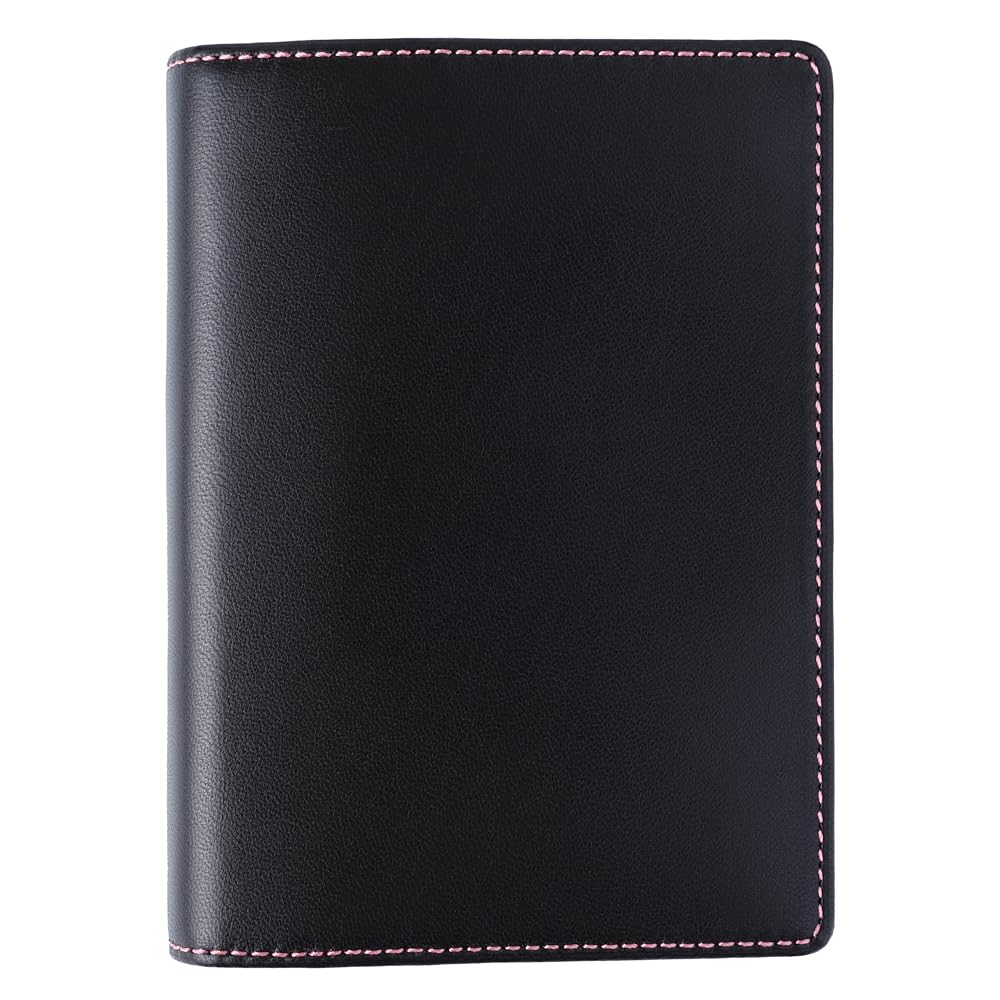 

Органайзер Nolty Petit Pagem Mini 6 System из овчины, черный, Entro, кожа, (Розовая строчка), PB16-1