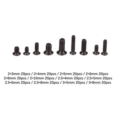 For   Asus Lenovo Samsung 240Pcs Laptop Notebook Computer Cross Countersunk Head Machine Screws Replacement Kit
