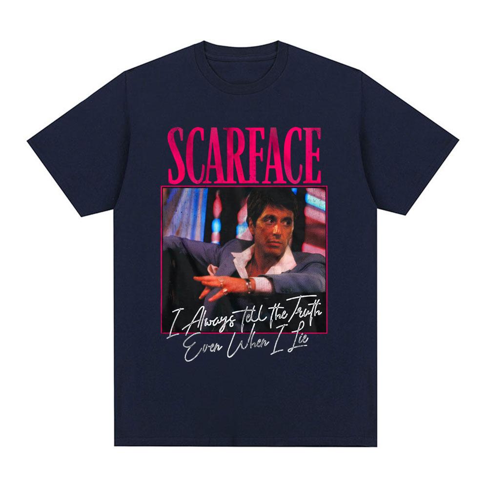 Scarface Movie Always Tell The Truth Even When I Lie Tony Montana Graphic TShirt Unisexs Fashion Vintage Punk Oversized TShirts