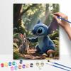 Disney Digital Oil Painting Art Kit Stitch Bunny Forest Cartoon Hand Filled Home Decor