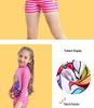 Girls' Long Sleeve Unicorn Striped Swimsuit Set (2025)
