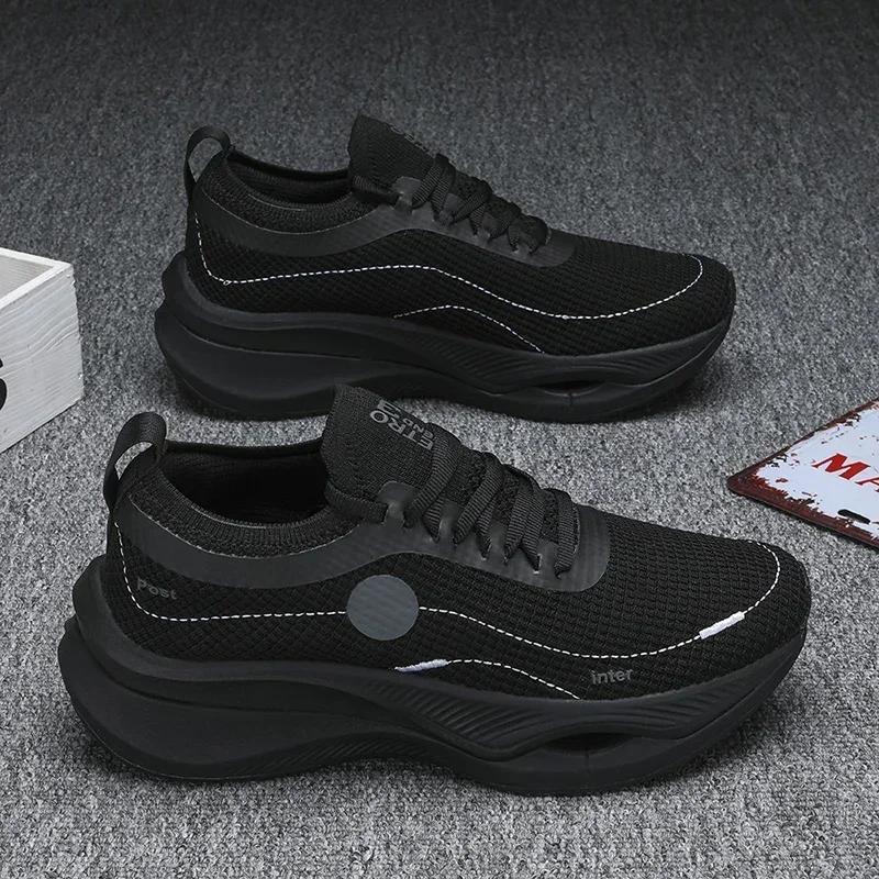

Новые 2025 Беговые Кроссовки Дышащие мужские женские Уличная Спортивная Обувь Легкие Кроссовки для Парной обуви Удобные Спортивные 45 чёрный