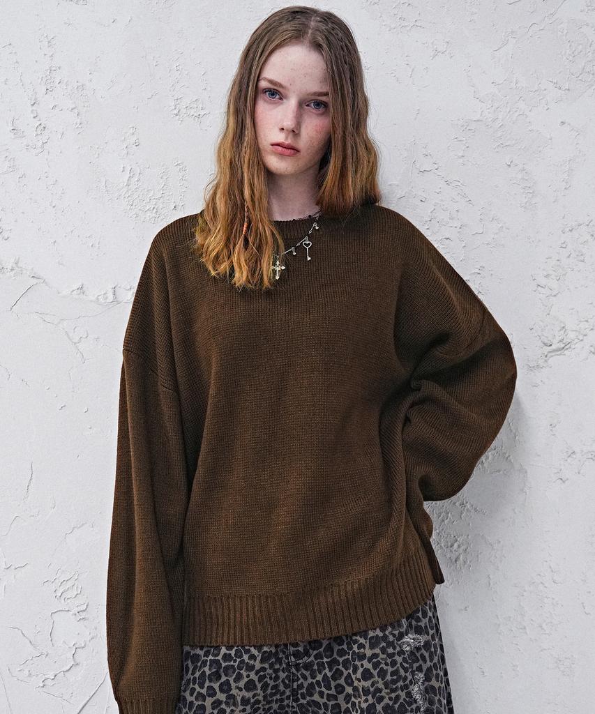 AVANDRESS Washable Crewneck Hachi Knit_8Colors