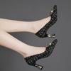 Fashion 2024 Women High Heel Shoes Office Pointed Toe Lightweight Shoes New Spring Autumn Women Slip on Pumps Trend Shoes for Women