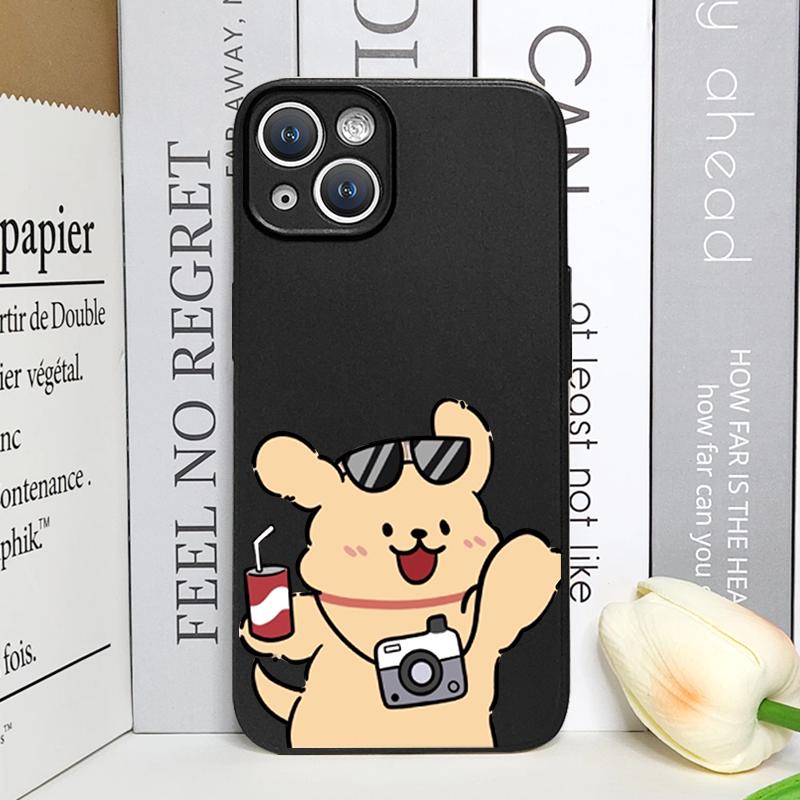 Lustige Cartoon-Hunde-Paar-Handyhülle für iPhone 17 16 11 12 13 14 15 Pro Max XR X XS Mini 8 7 Plus Hüllen Mode-Liebhaber Fundas