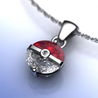 Elf Series Red And White Ball Pendant, Creative Cartoon-Shaped Short Necklace (Including Chain)