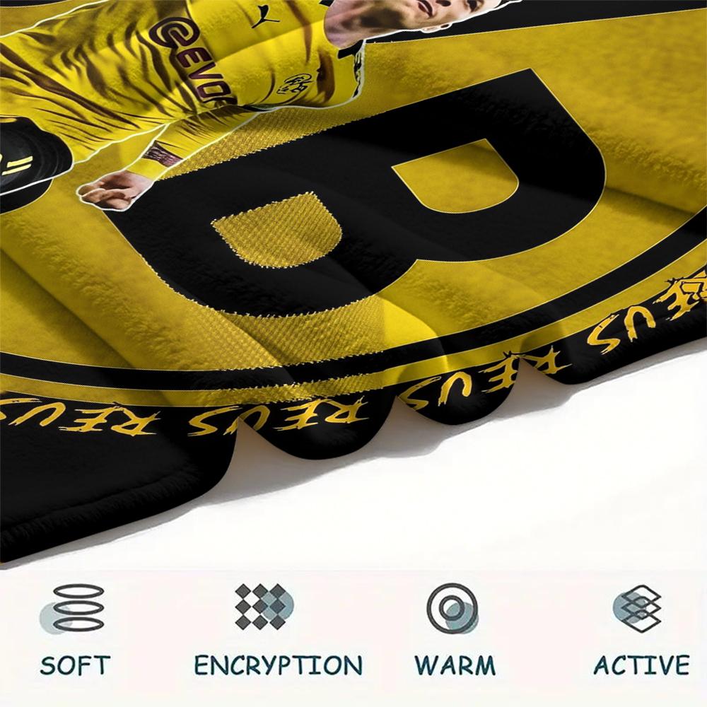 Marco Reus, Coperta di Flanella con Fantasia, Alta Qualità, Confortevole per Tutte le Stagioni, Decorazione per la Casa, Calore e Comfort, Perfetta per Regali.