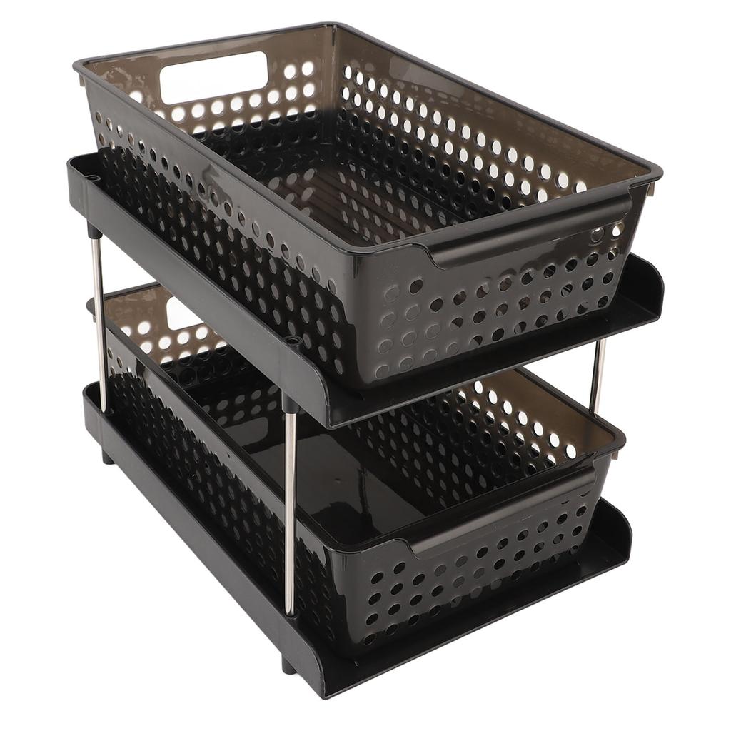 2-stufiger Organizer Mehrzweck-Aufbewahrungskörbe Badezimmer-Aufbewahrungsorganizer Waschtisch-Behälter