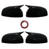 For Skoda Fabia 2008-2014 car side mirror cover cap protective shell glossy black carbon fiber look