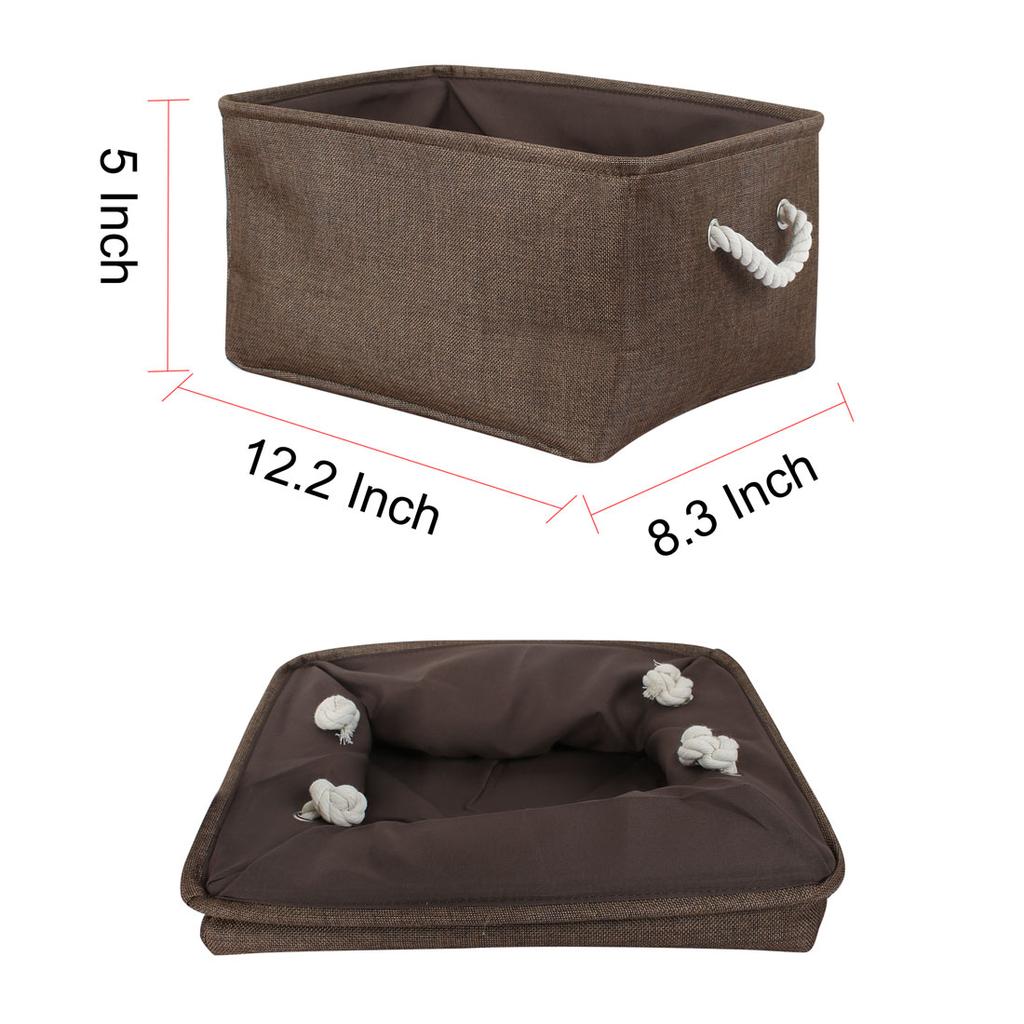 Fabric Storage Basket with Dual Handles Collapsible Storage Bins for Toys Laundry Clothes Storage Home Organizer Bedroom Closet