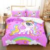 Dream Princess Bed Coer Sets Girl  High Quality Comforter Bedding Sets Duvet Cover Set Castle Cartoon Bedclothes Full
