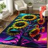 1pc Sunflower Print, Design Indoor Area Rug - Soft, Anti-Slip, and Durable Gaming Room Decor for Bedroom, Living Room