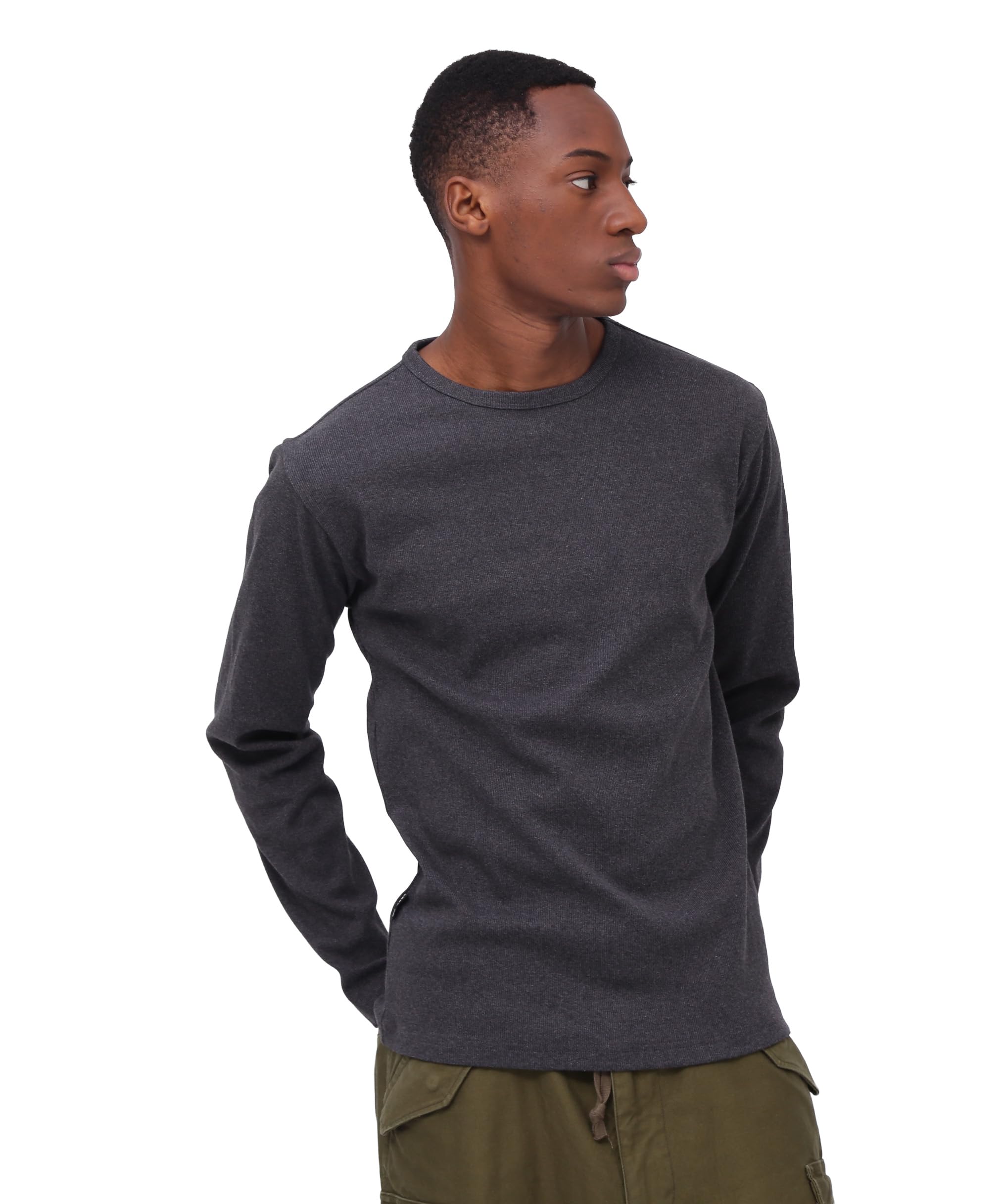 AVIREX DAILY RIB CREWNECK TEE 6153481 men s M charcoal