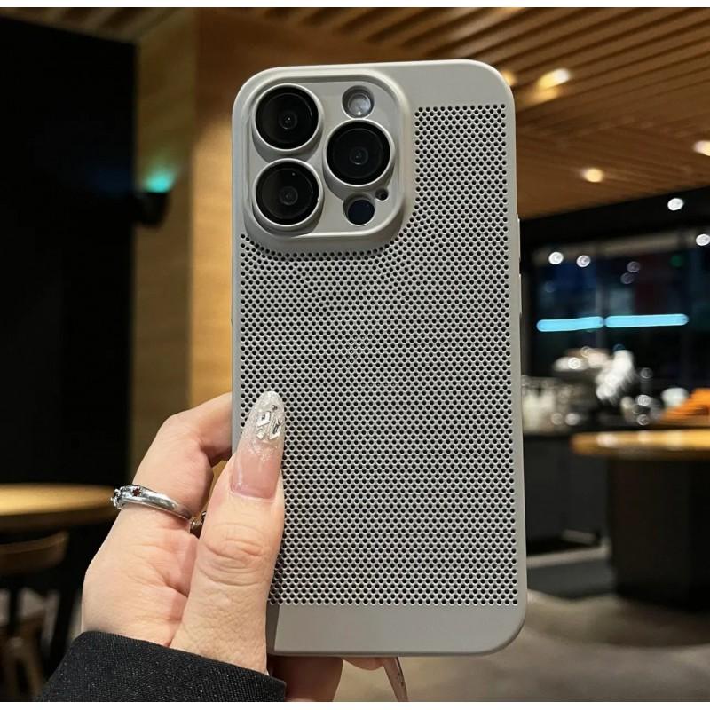 Ultra Thin Matte PC Phone Case With Grid Ventilation IPhone 16 Pro Max 17 Full Coverage Anti-Slip Shockproof