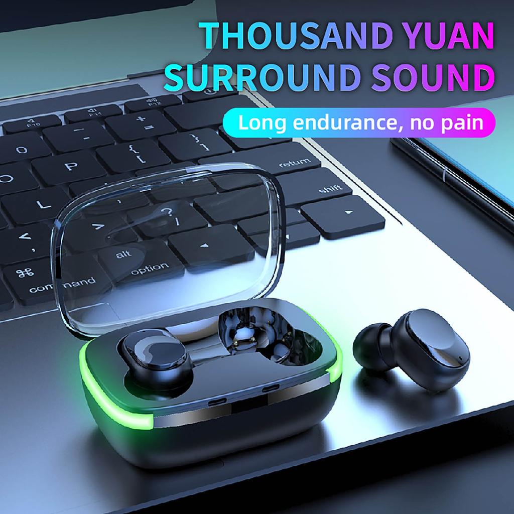 T-WS Y60 Fone Bluetooth Earphones Wireless Headphones Stereo Bass Music Earbuds Digital Display T-ouch Control Headset