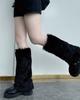 Retro Imitation Fur Leg Cover Spring And Autumn Thin Color Matching Plush Jk Boot Cover Summer Trendy White Stacking Socks Cover