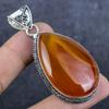 Natural Carnelian Gemstone 925 Sterling Silver Jewelry Pendant 2.44" N7e57