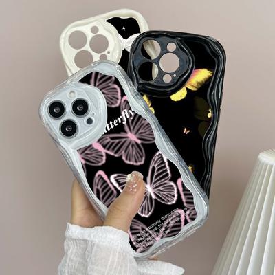 LZ4 Butterfly Art Design Clear Soft Wave Phone Cases for Xiaomi 11 Lite Redmi Note 13 12 8 Pro 9 12C A3 Infinix Smart 8 Tecno Protection Back Cover