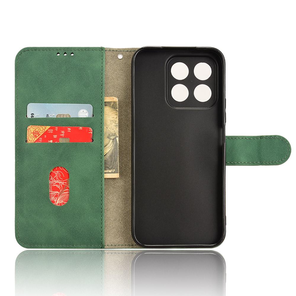For Honor X8c 4G Leather Case Skin Feel Anti Drop Wallet Flip Phone Cover