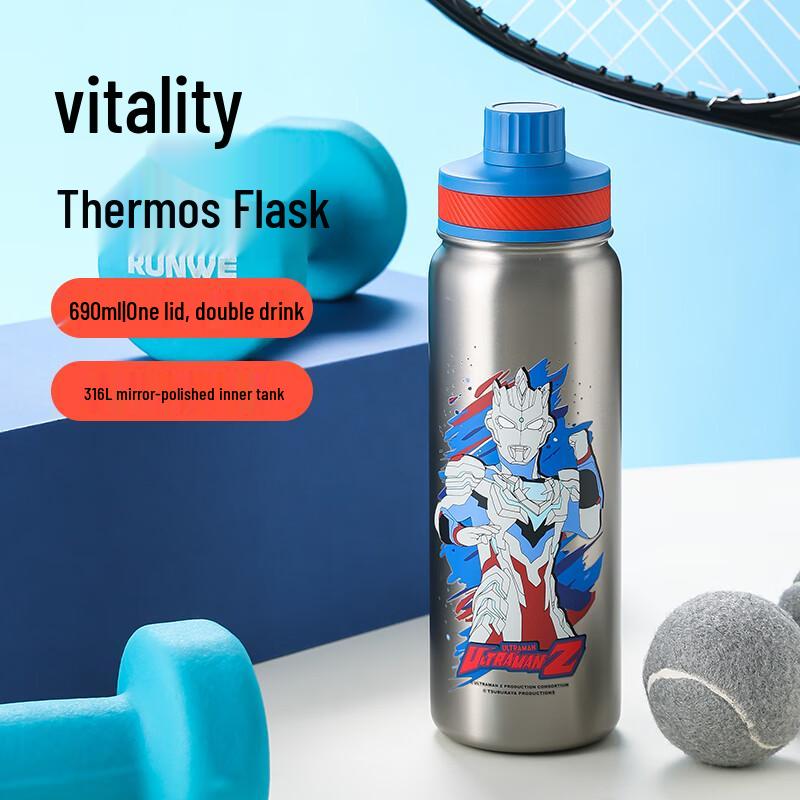 Beddybear Kids  Dual-Drink Insulated Water Bottle 690ml
