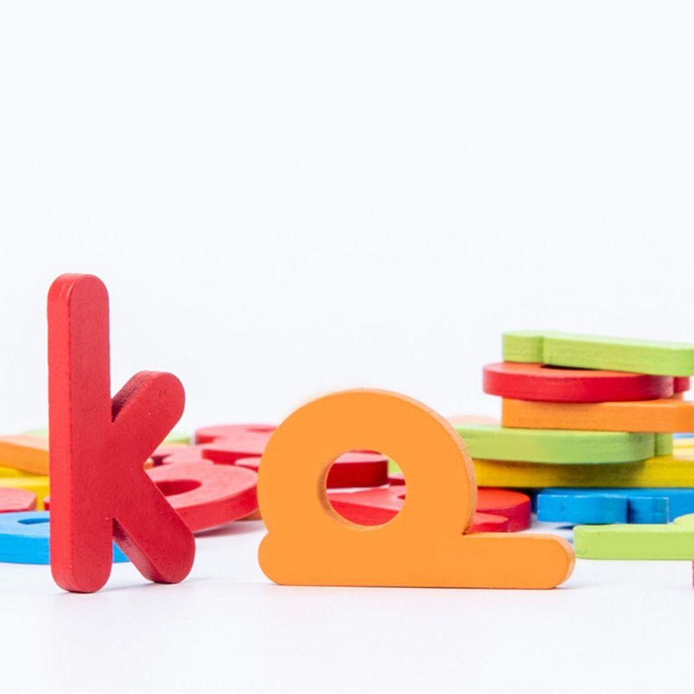 Double-Sided Wooden Word Spelling Game Pattern Cognitive Educational Toys  Children Kids Boys