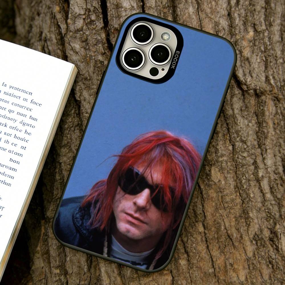 Singer Kurt Cobain Phone Case For iPhone 17,16,15,14,13,12,11 Plus,Pro Max,XS,Colorful Silver Phone Case Funda Cover