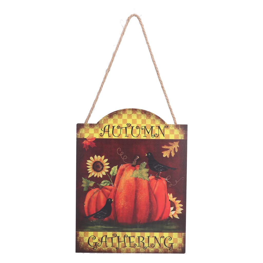 Thanksgiving Wooden Pumpkin Turkey LED Lights Door Wall Hanging Indoor Outdoor Decorations