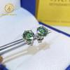 Iced Out Man 1CT 2CT 3CT Round VVS1 Moissanite Hip Hop Stud Earrings Pass Diamond Tester 925 Silver Moissanite Earrings