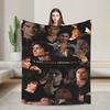 The Vampire Diaries Damon Salvatore Serie TV Coperta Decorativa in Flanella Plaid per Arredamento Casa Calda Morbida Copriletto Regalo
