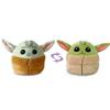 Adorável Brinquedo de Pelúcia Baby Yoda de Dupla Face Para Crianças Com Tecido de Cristal Macio