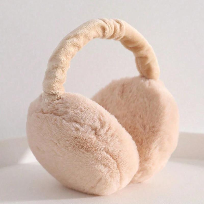 1PC Unisex Solid Color Earmuffs - Soft Plush Ear Warmer, Foldable Ear Muffs, Comfortable Coldproof Earmuffs For Winter Outdoor Winter Accessories