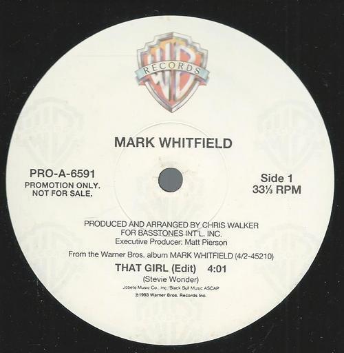 

12inch Record MARK WHITFIELD That Girl PROA6591 Warner Bros. Re 1993 US Jazz Used