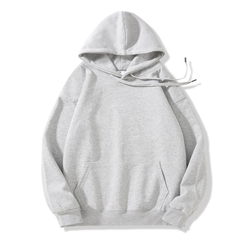 2025 autumn and winter new hooded sweater women's solid color college style loose casual velvet popular trendy brand Japanese and Korean style
