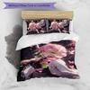 Mitsuri & Iguro 3pcs Bedding Set Duvet Cover Closure Includes 1 Duvet Cover & 2 Pillowcases for All Seasons Bedroom Home Dorm Decor