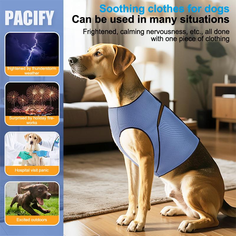 Chaqueta Abrigo para Ansiedad de Perro Para Tormentas Camiseta Calmante para Perro Amigable con la Piel - Mantén a tu Mascota Tranquila Chaleco Anti Ansiedad Para Perros y Gatos