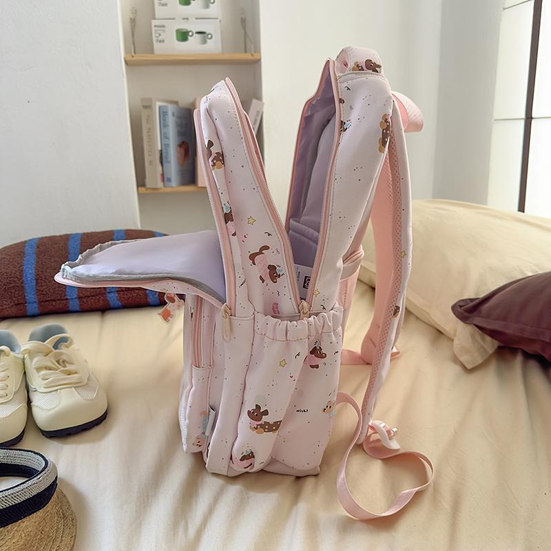 Cartoon Student Schoolbag Girls Animal Printed Backpack Large Capacity Backpack for Middle School Students