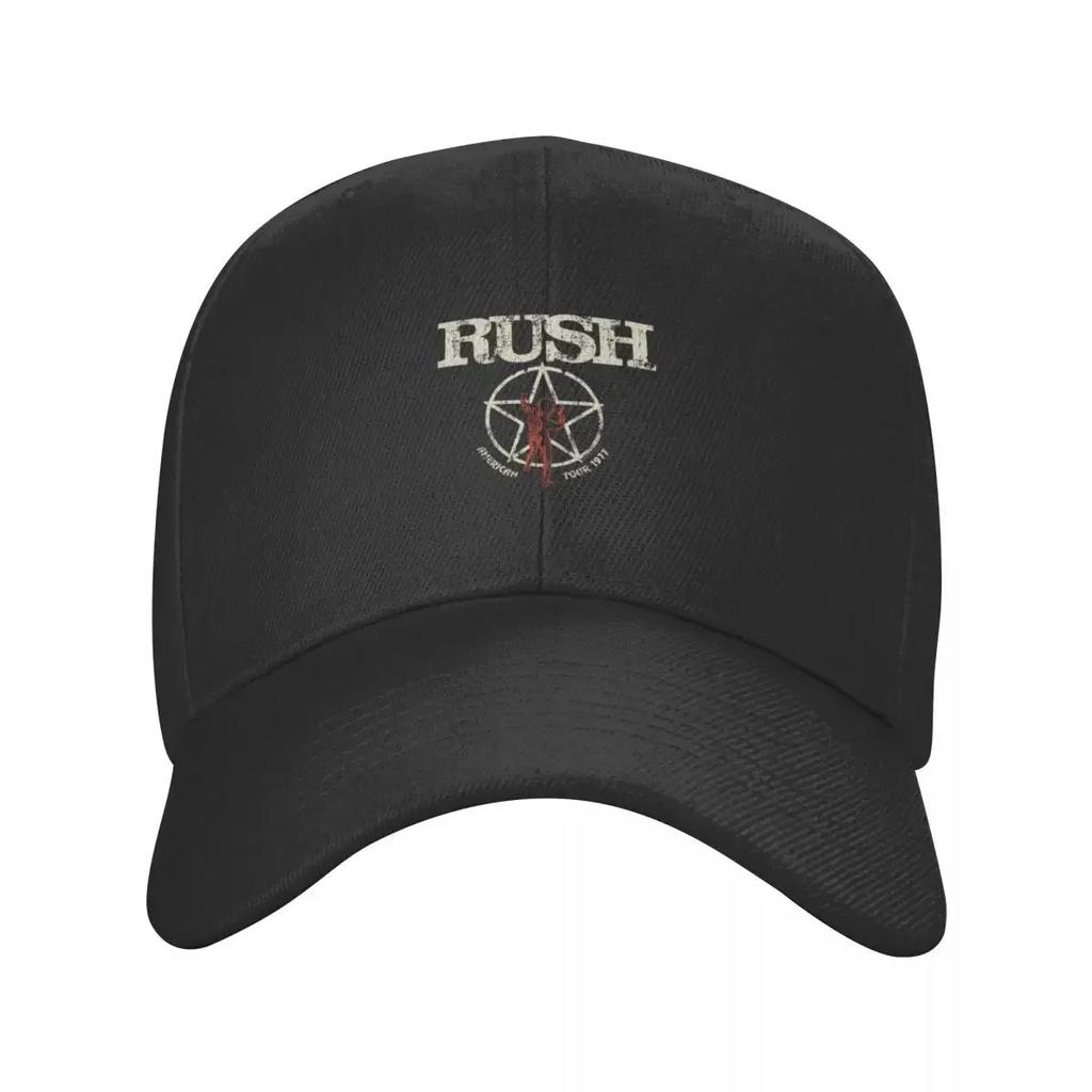 Rush Amerikanische Tour 1977 Rockmusik Baseballkappe Sonnenhut F Kapuze Westernhut Golfbekleidung Herren Damen