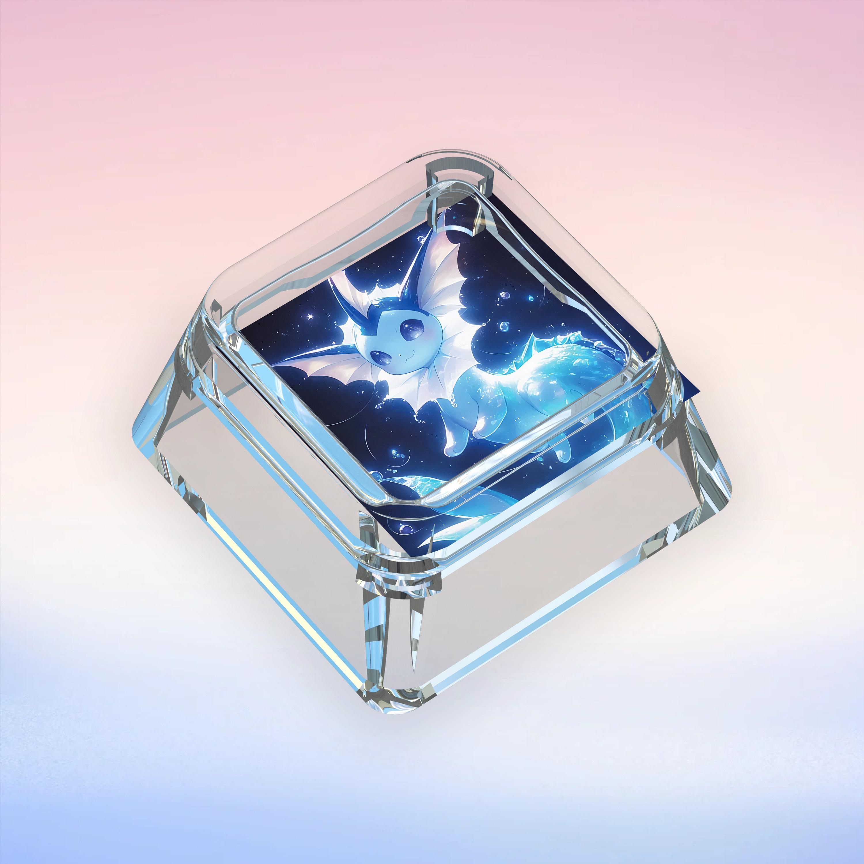 Creative Workman Style Pokmon Doll Transparent Single Keycap Cartoon Cute Snorlax Pikachu Cross Axis Mechanical Keyboard Keycap