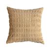 XUAI Corduroy Wheat Grain Backrest Pillowcase - Machine Washable Cover (Insert Not Included)