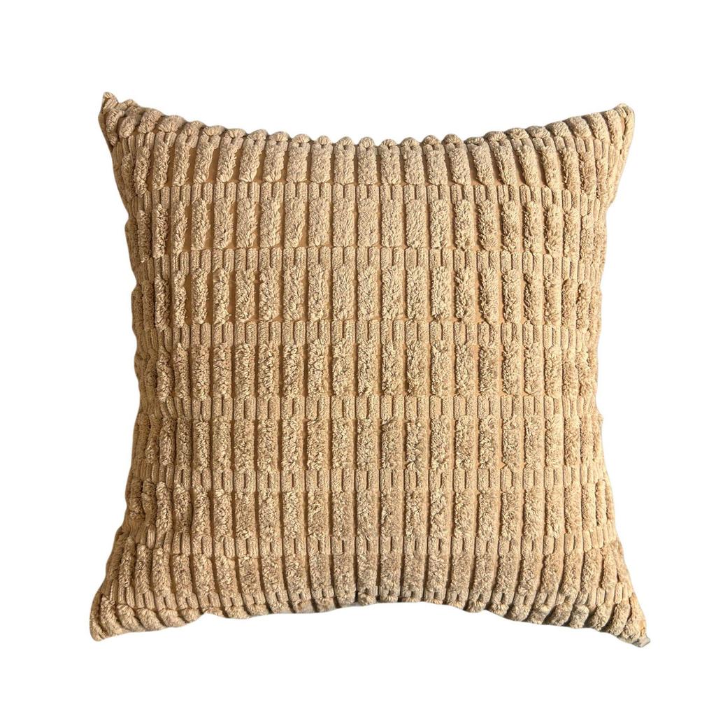 XUAI Corduroy Wheat Grain Backrest Pillowcase - Machine Washable Cover (Insert Not Included)