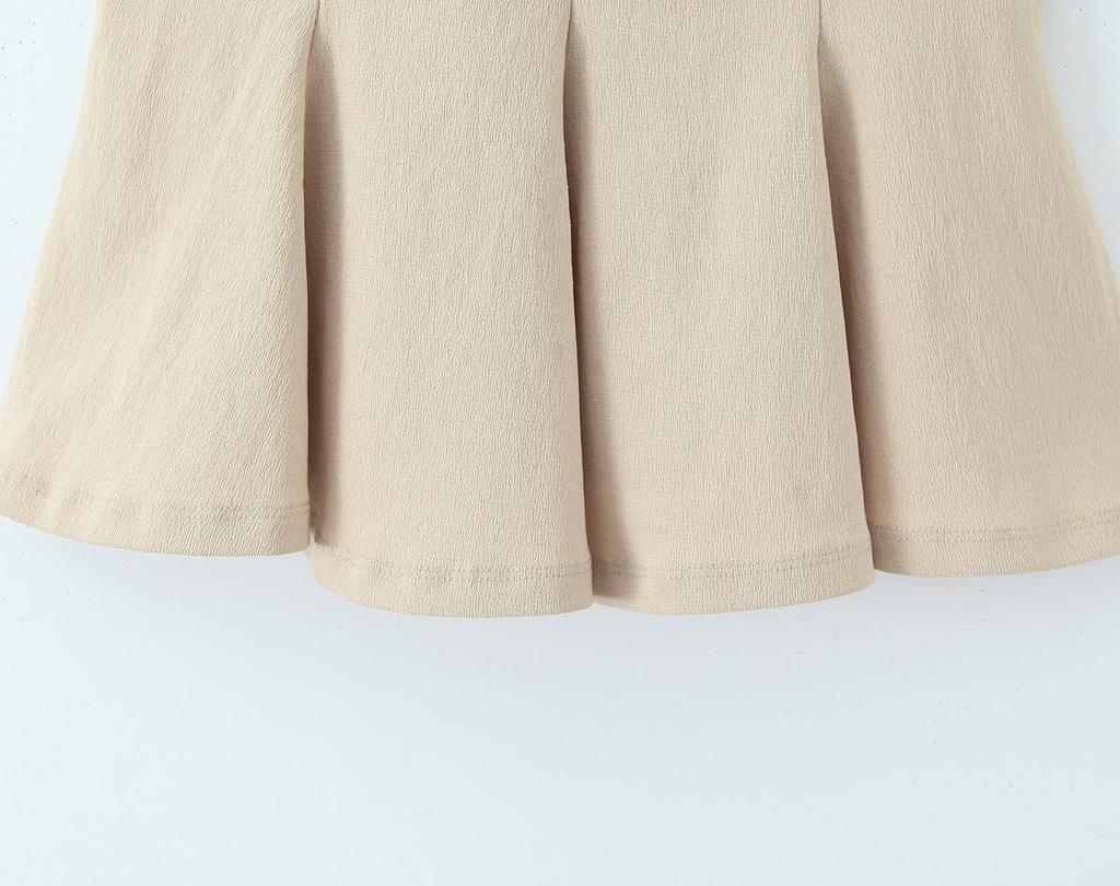 Spring 2026 European & American Style Spaghetti Strap Top with Simple Short Skirt Hem