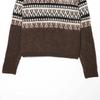European and American style, French style, women's clothing, fashionable and versatile color-rubbing effect jacquard knitted sweater 9598207