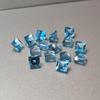 4 MM Square Cut 15 Pieces Lot Sky Blue Topaz Gemstone, Healing Natural Sky Blue Topaz Gemstone Lot For Jewelry Making Use.