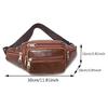 Men's Waist Pack Leather Bag Waist Belt Bag Male Leather Fanny Pack Fashion Luxury Small Shoulder Bags For Men