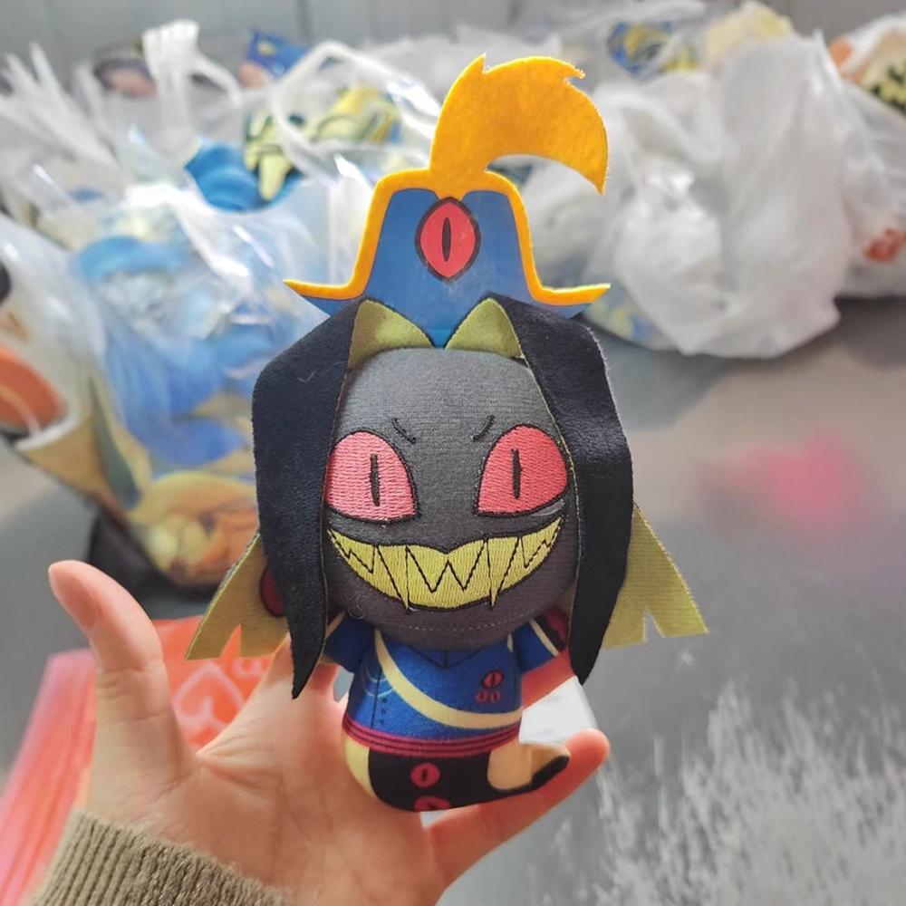 10cm Hazbin Alastor Pluche Pop Hanger Mini Bedrukte Fluwelen Knuffels Fans Vakantie Verjaardagscadeaus Angel Pluche Speelgoed 10cm