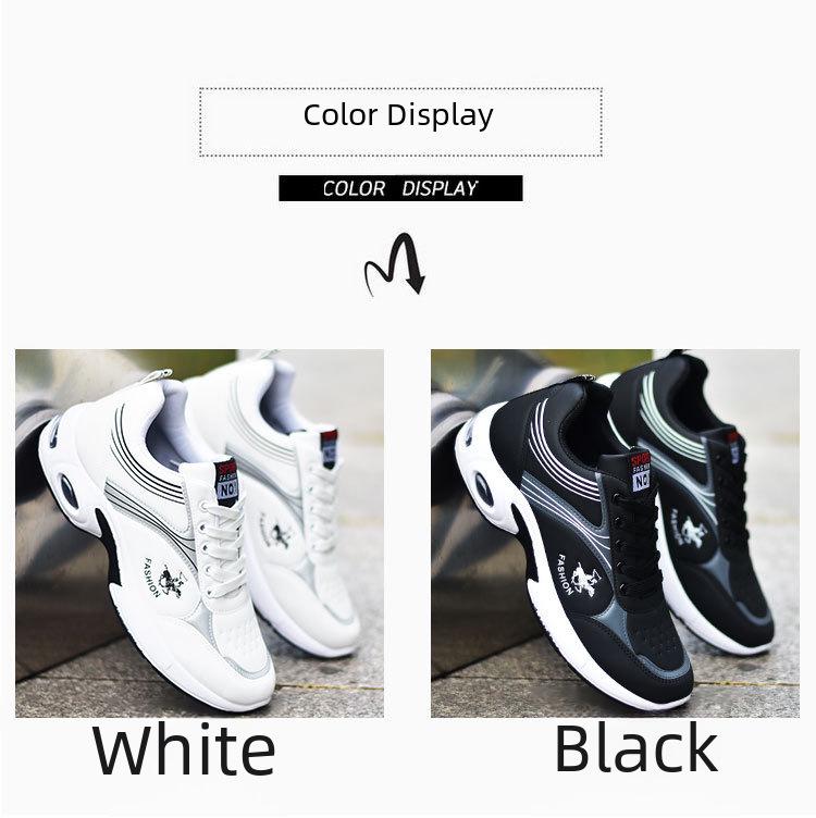 Men's 2024 White Leather Sneakers: Stylish, Casual Shoes for Teens and Students
